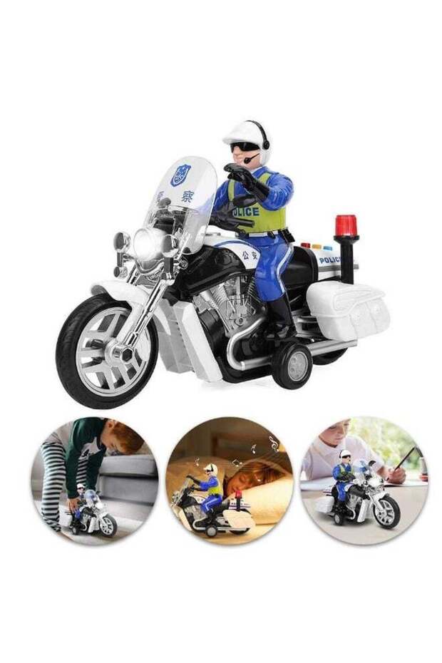 Police Motorcycle Simulation Model | Realistic Display Motorcycle for Gifts & Collectible