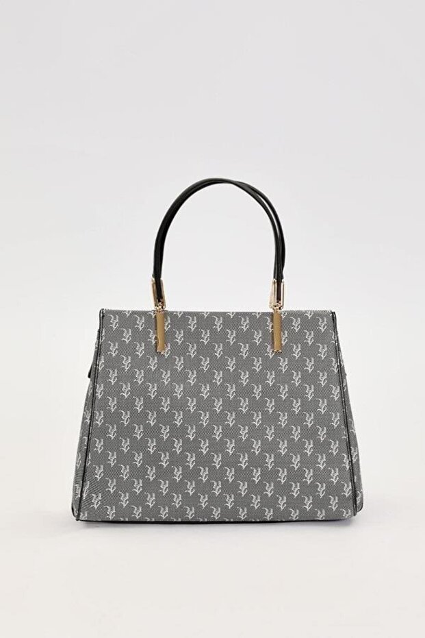 حقيبة يد منقوشة بتصميم مونوغرام - 3