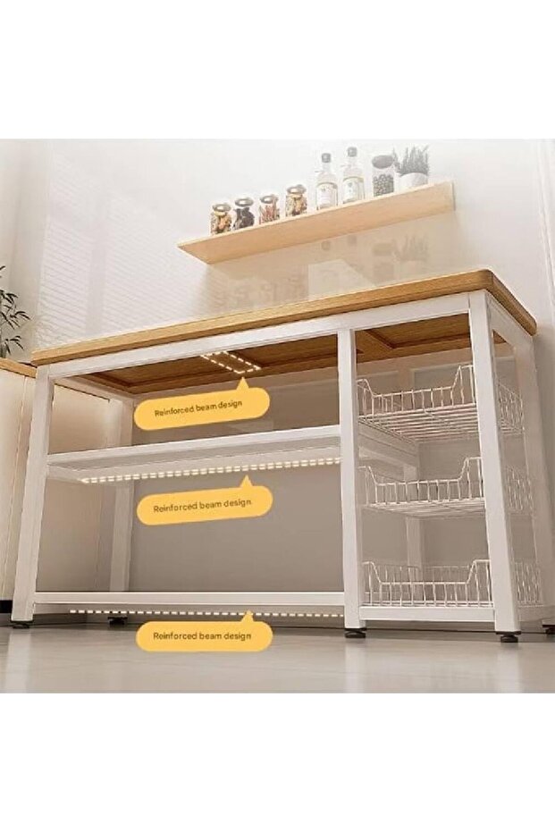 طاولة جانبية متعددة الاستخدامات للمطبخ 120*35*80 - 3