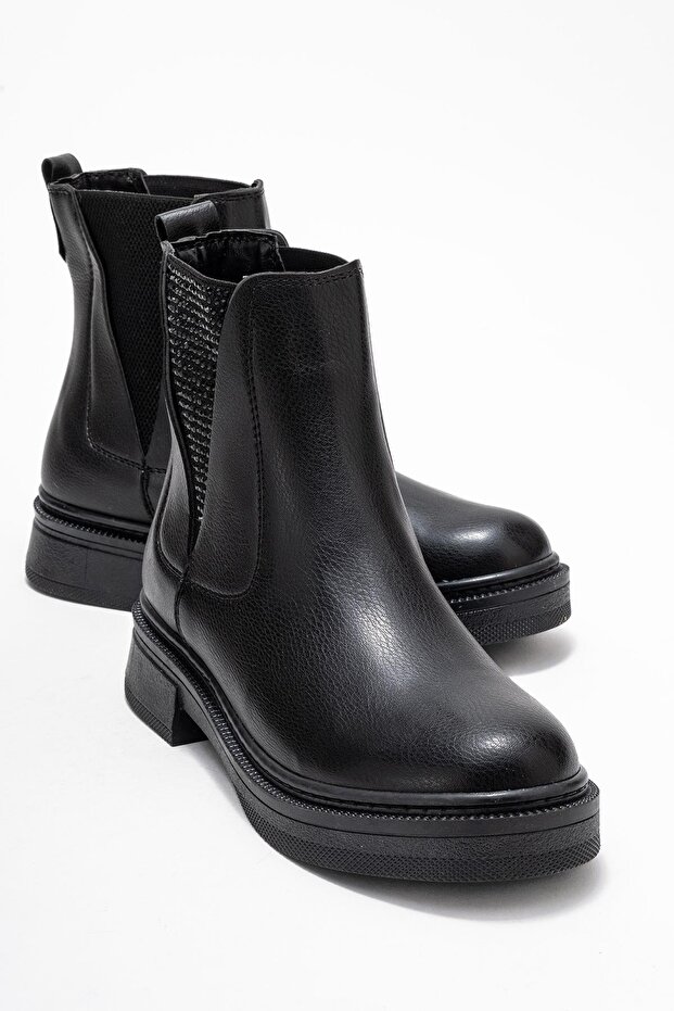 Women's Stone Stone Boots Black Skin
