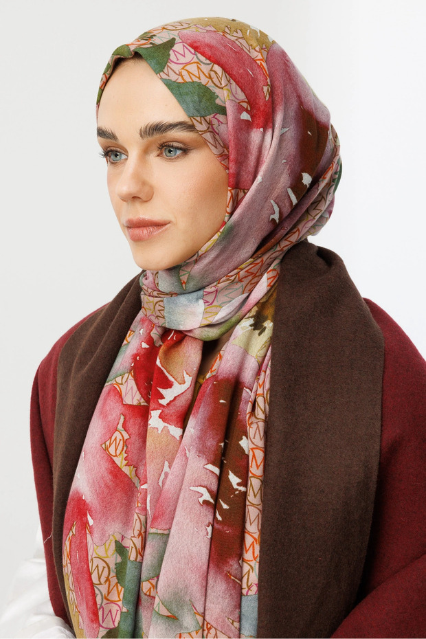 Rose Mc Pattern Hemp Shawl - 4