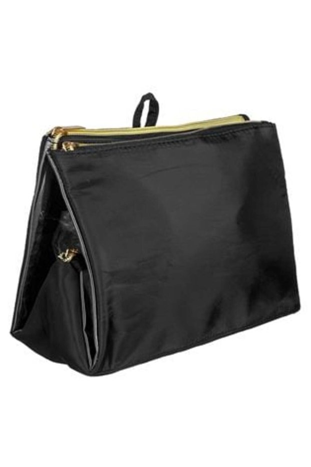 Black 3-Compartment Pencil Case