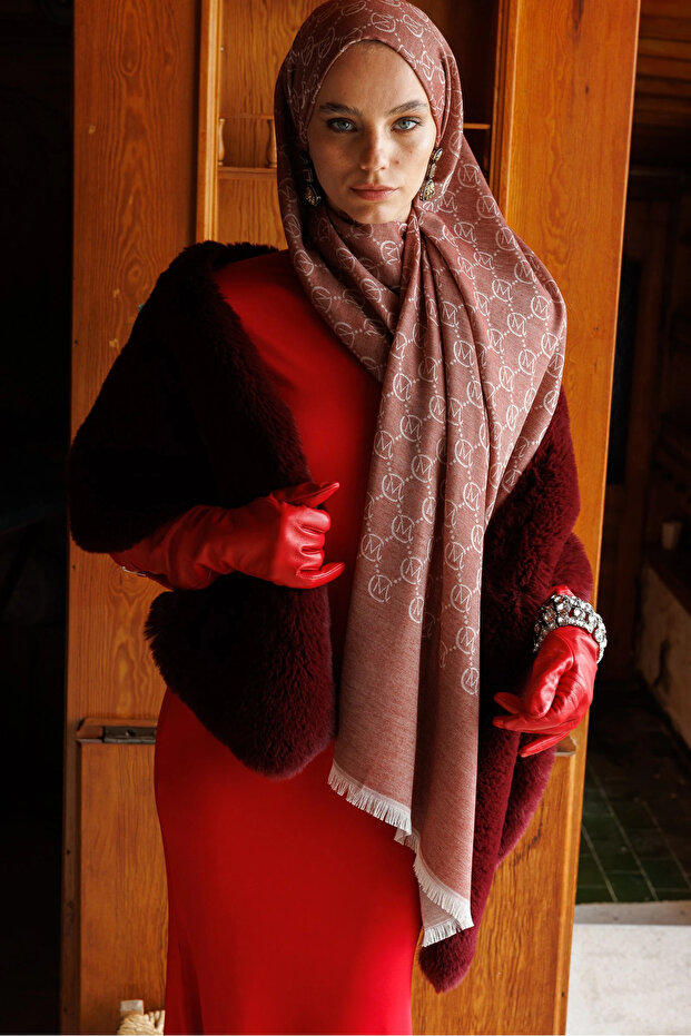 Kiremit Yün İpek Şal - 6