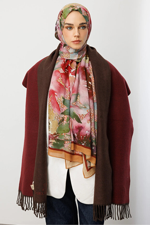 Rose Mc Pattern Hemp Shawl - 3