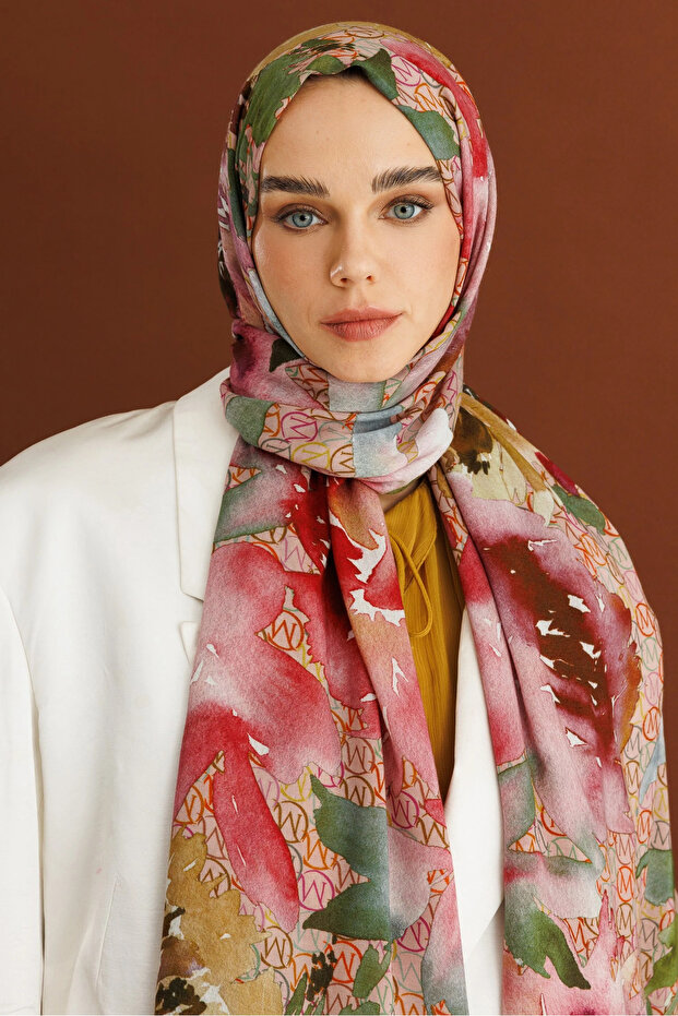 Rose Mc Pattern Hemp Shawl - 7