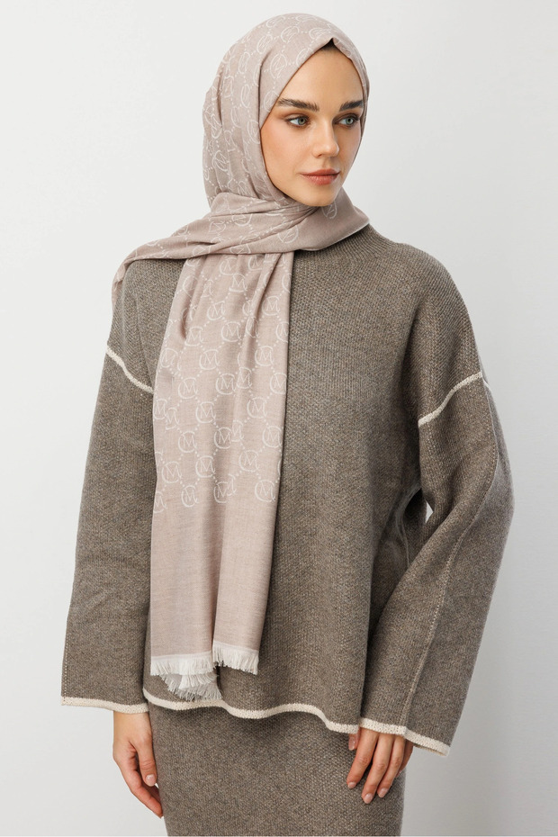 Soft Pembe Yün İpek Şal - 5