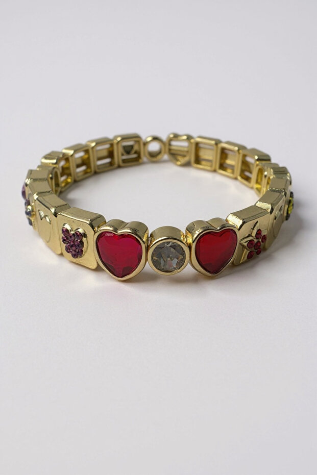 Steel Patterned Colorful Bracelet