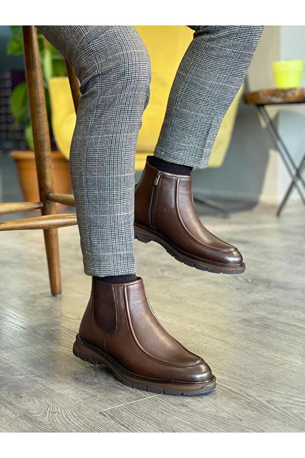 Daily Use Genuine Leather Men's Chelsea Boots