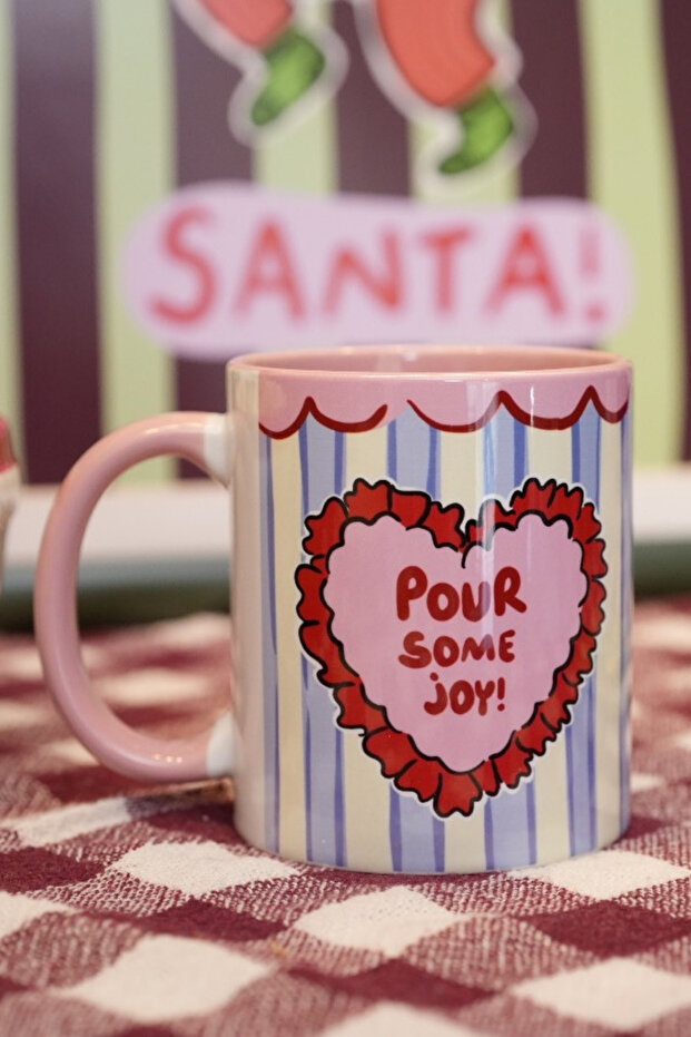 “Joy” Mug - Digital Printing Porcelain Mug with Colorful Design 9.5X8 cm - Gift Boxed