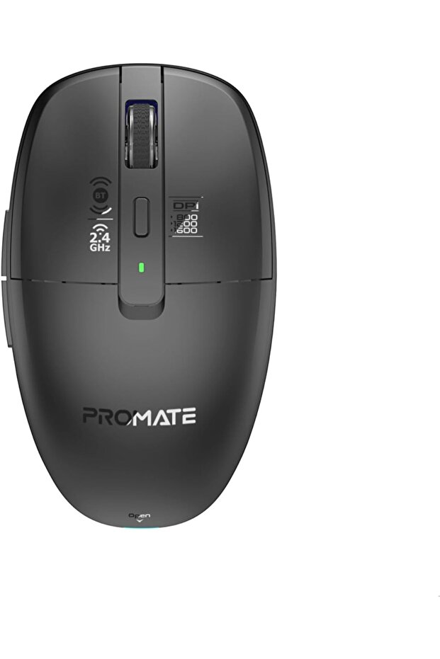 Flixi Triple Mode Wireless Mouse with Bluetooth 5.1, Dual 2.4GHz USB-A & USB-C Dongles, 800/1200/1600 DPI, Silent Clicks, 500mAh Battery, 7-Color LED, Type-C Charging, 10m Range