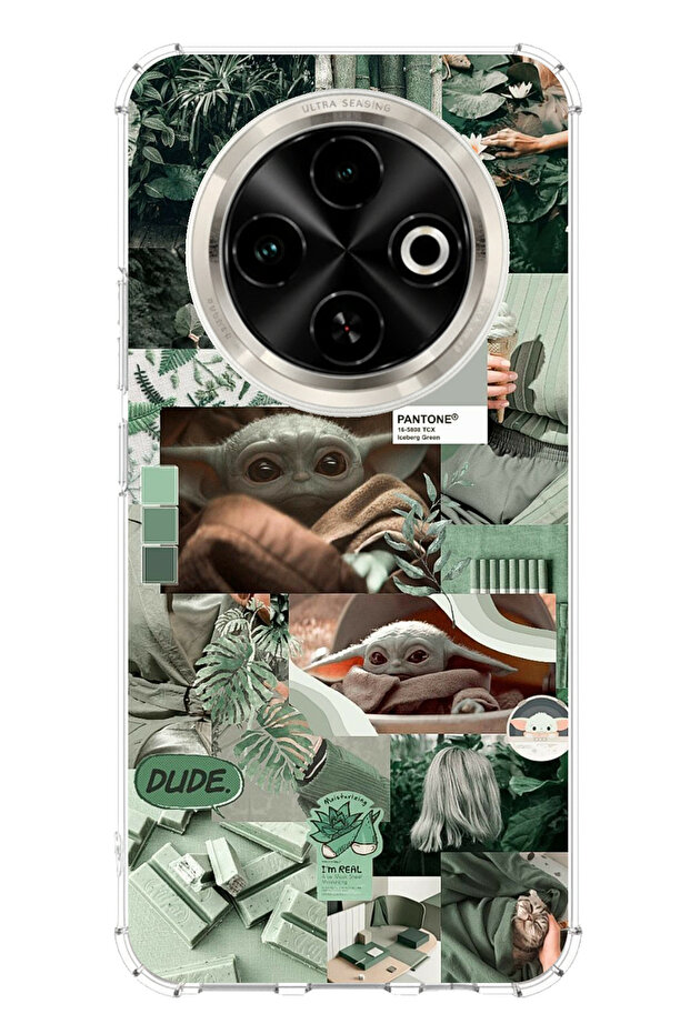 حافظة سيليكون متوافقة مع هاتف Tecno Spark 30C من Yoda Collage مطبوع - 1