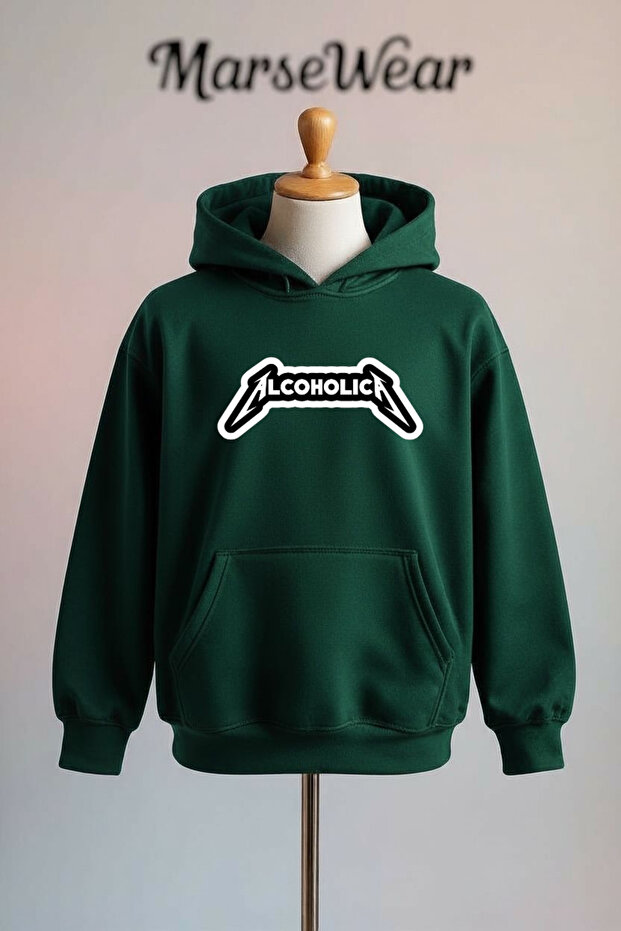 Alcoholıca Printed Cotton 3 Thread O Oversized Sweatshirt