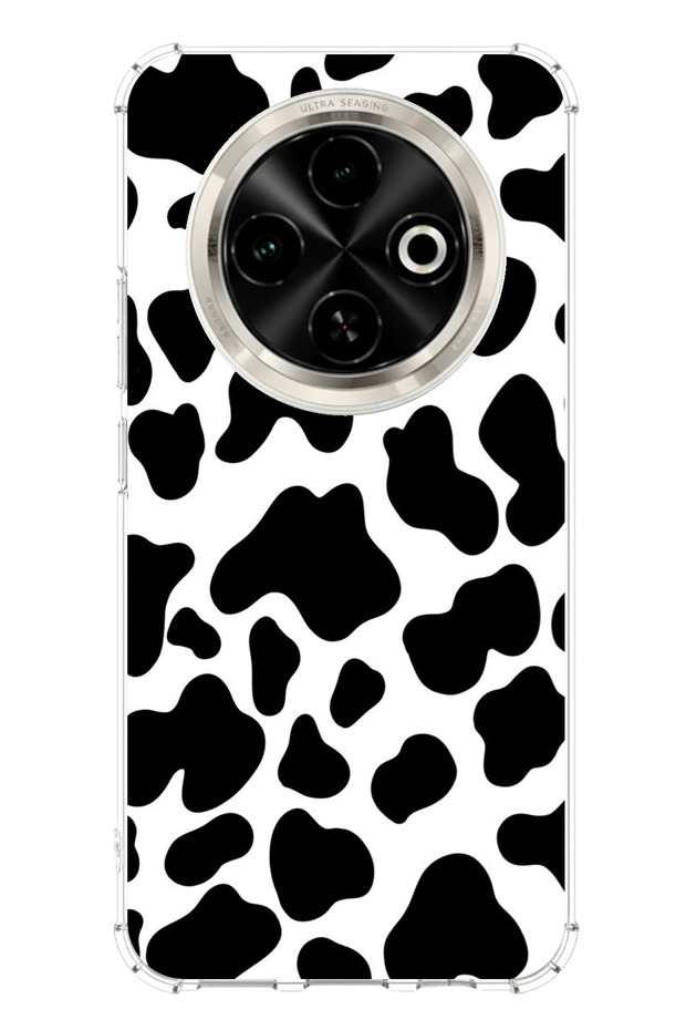 حافظة سيليكون B مطبوع متوافقة مع تصميم نمط الأبقار من Tecno Spark 30C - 1