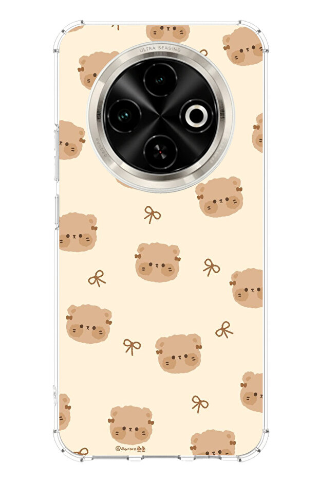 حافظة سيليكون متوافقة مع هاتف Tecno Spark 30C من Cute Bears مطبوع - 1