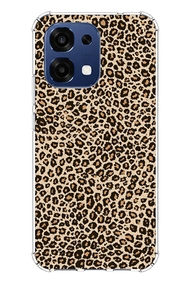 حافظة سيليكون متوافقة مع هاتف اوبو A6 برو بتصميم الفهد مطبوع - 1