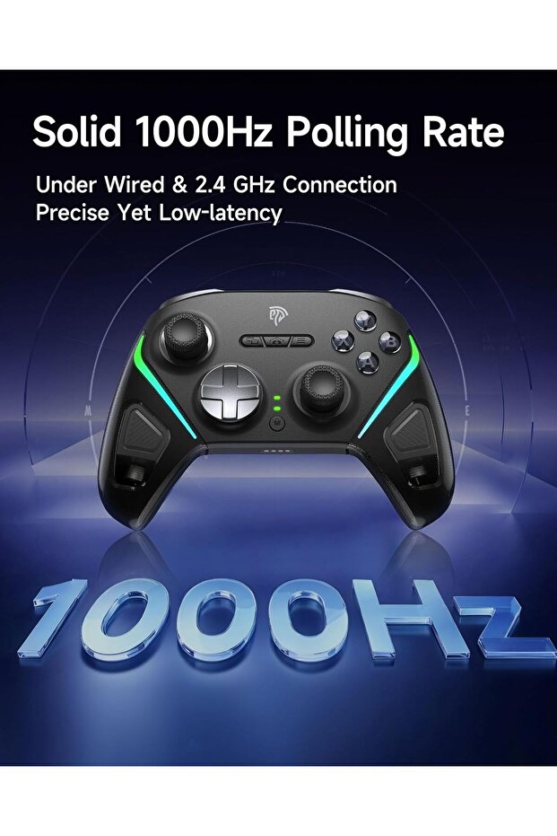 D10 Wireless Gaming Controller – Bluetooth Gamepad with TMR Joysticks & Charging Dock - 7