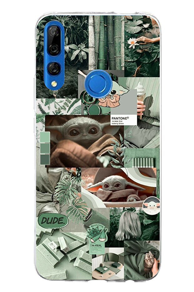 حافظة سيليكون متوافقة مع هاتف Honor 9X من Yoda Collage مطبوع - 1