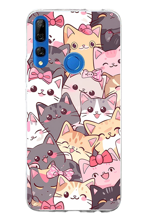 حافظة سيليكون متوافقة مع هاتف Honor 9X Cute Cats مطبوع - 1