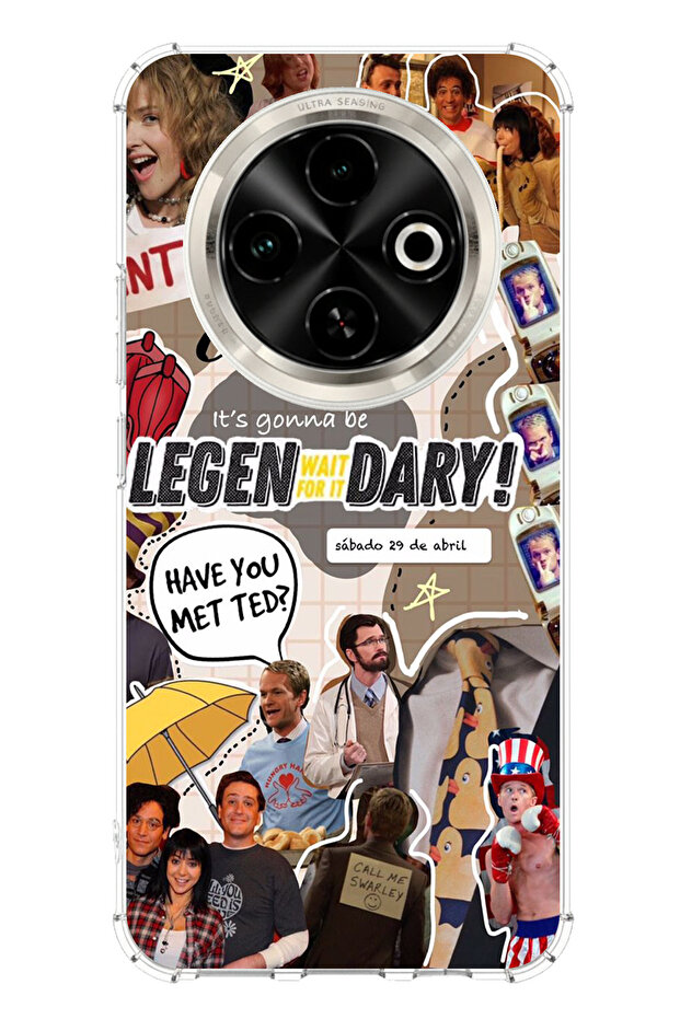 Tecno Spark 30C Compatible Retro Newspaper How I Met Your Mother Designed Printed Silicone Case - 1