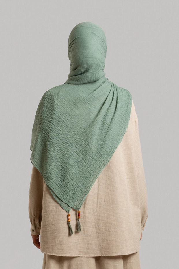 Soft Müslin Şal - Mint - 6