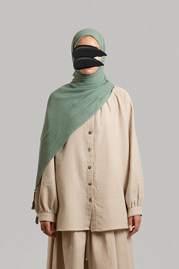 Soft Müslin Şal - Mint - 3