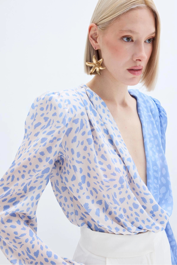 بدلة مزدوجة الصدر منقوشة - BEBEMAVİ ECRU - 4