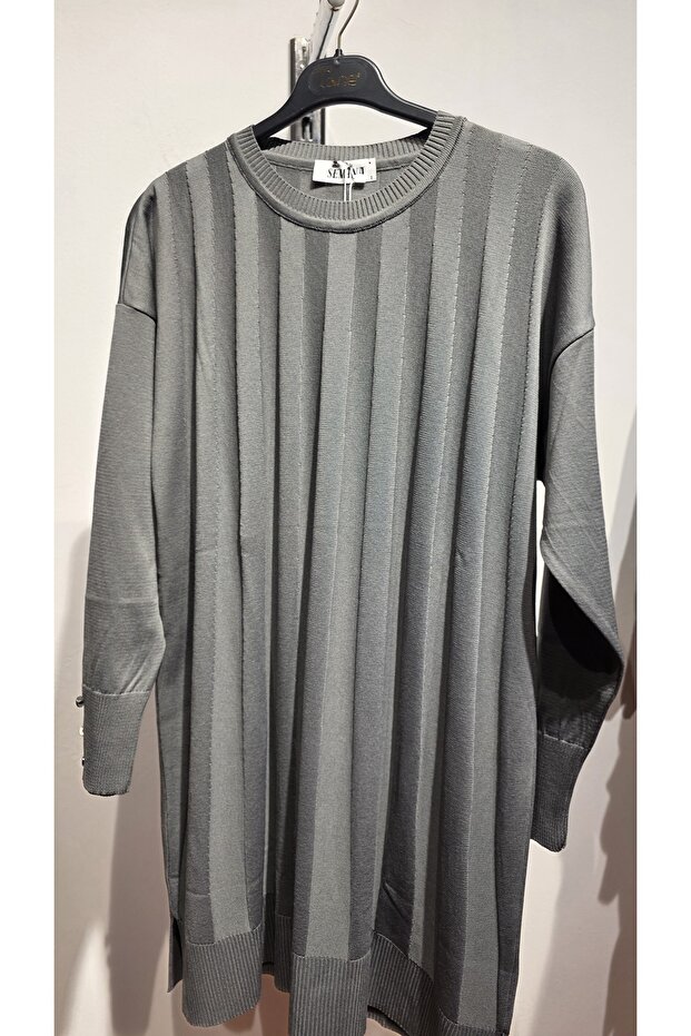 Kadın merserize triko tunik - 1