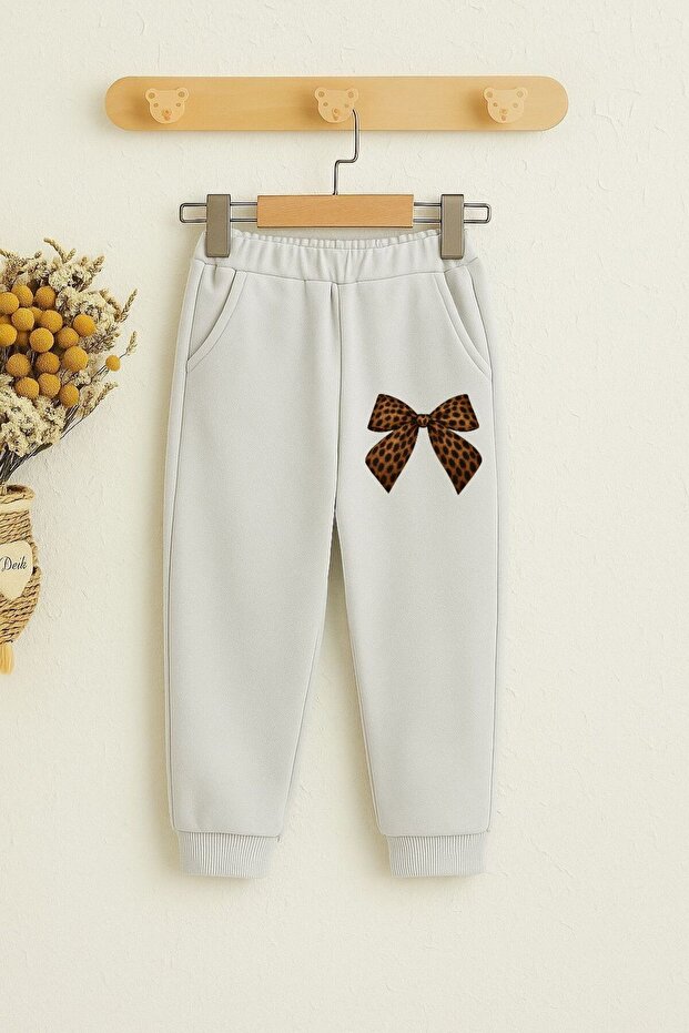 Ribbon Printed Unisex Children's Trackpants