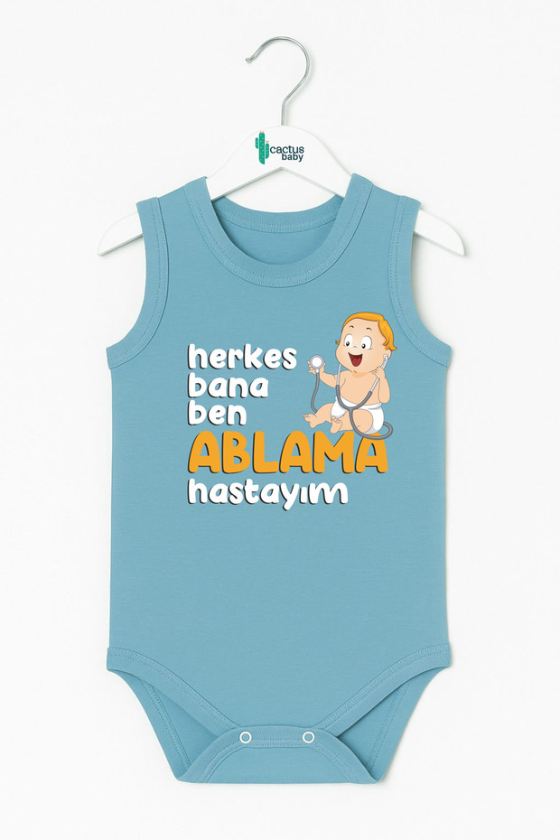Abla Teyze Hala Yazili Doktor Baby Bodysuit 100% Cotton