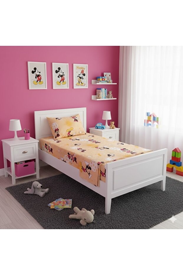 Single Patterned Elastic Sheet and Pillowcase - 1