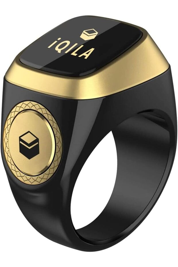 خاتم التسبيح الذكي E01، خاتم ذكي (أسود 18 مم) - 1