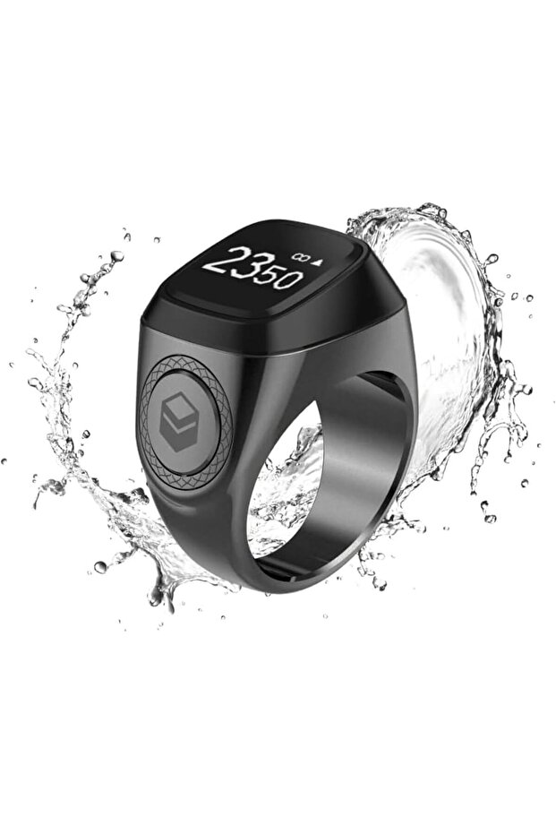 خاتم التسبيح الذكي E01 (أسود رمادي، 20 مم) - 1