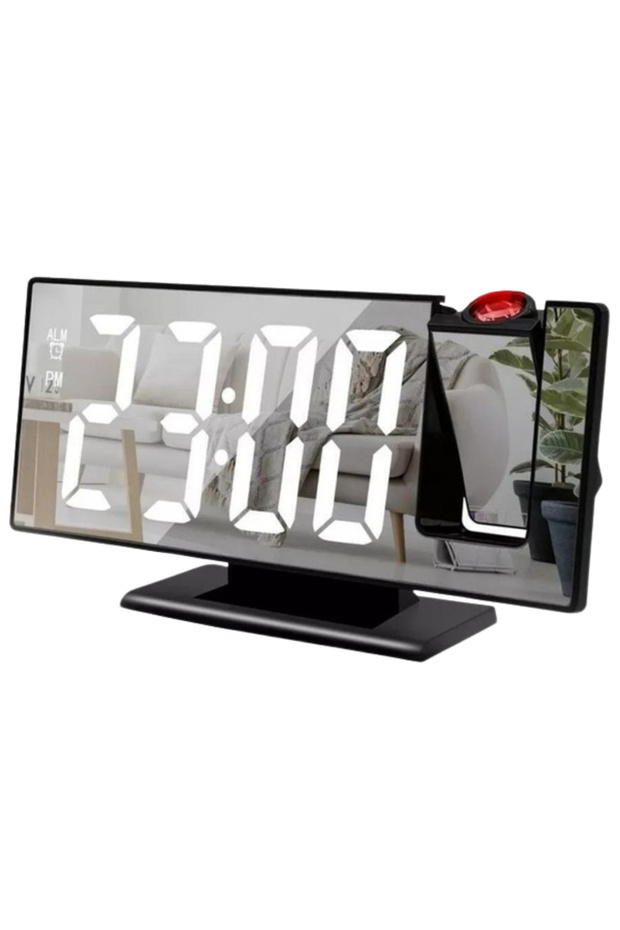 Mirror Projection Clock 3618LP, White - 1