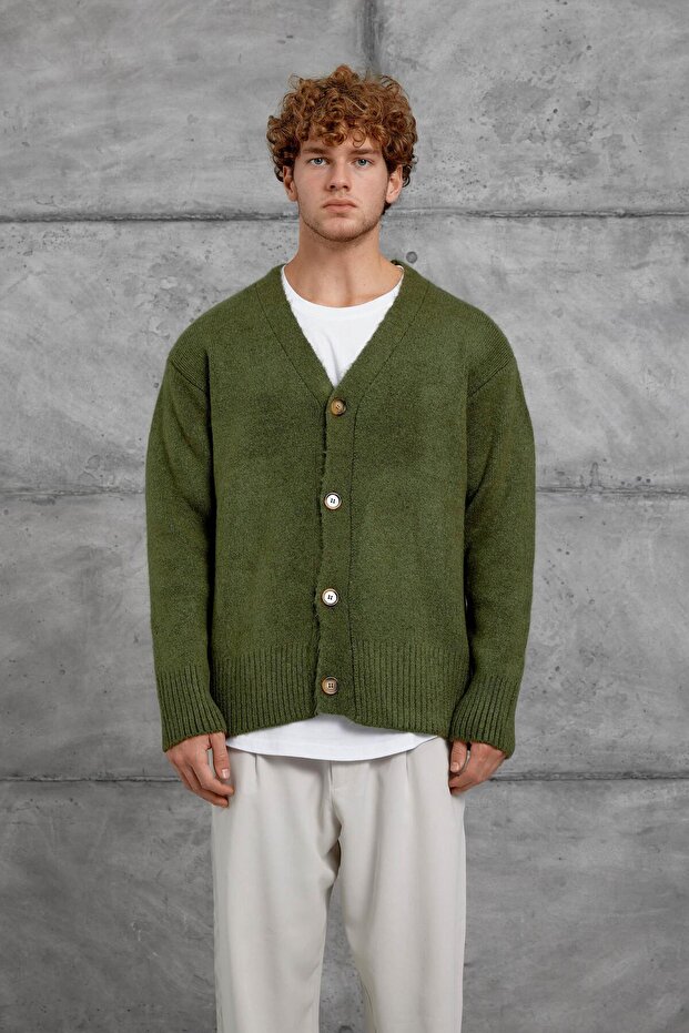 Erkek Yeşil MRK ÖRME HIRKA - 6