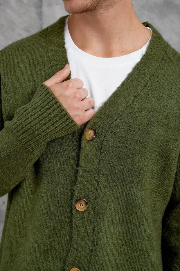 Erkek Yeşil MRK ÖRME HIRKA - 4