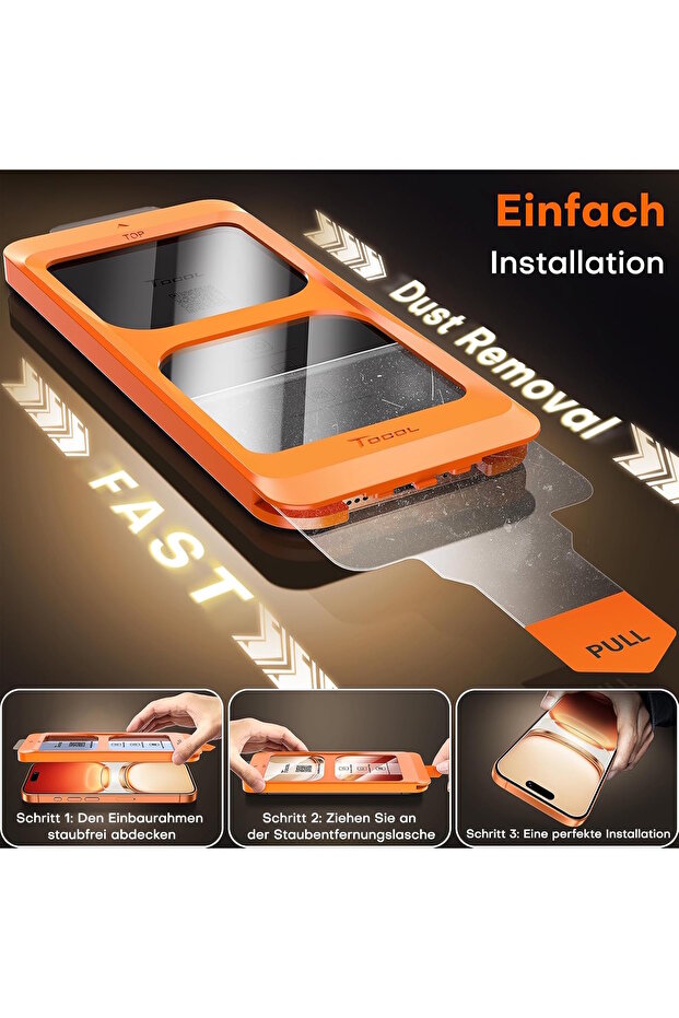 iPhone 17 Full Coverage Tempered Screen Protector with Applicator, Shatterproof Glass - 2