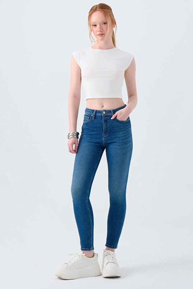 Natalie Mineral Blue Wash Women's Jeans Lf2037057