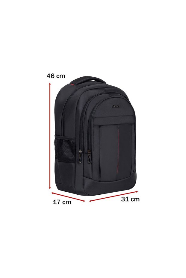 Daily School Backpack Middle-High School-College Waterproof Fabric Shock Absorbing Protection 15.6 Inch Dada 01 Black