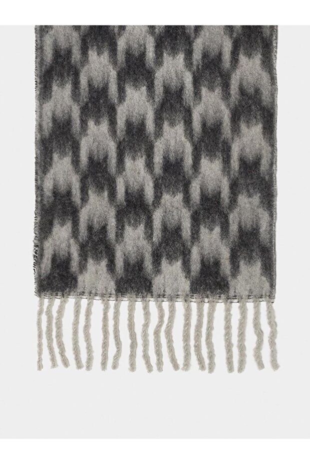 Püsküllü Baskılı Şal - 3