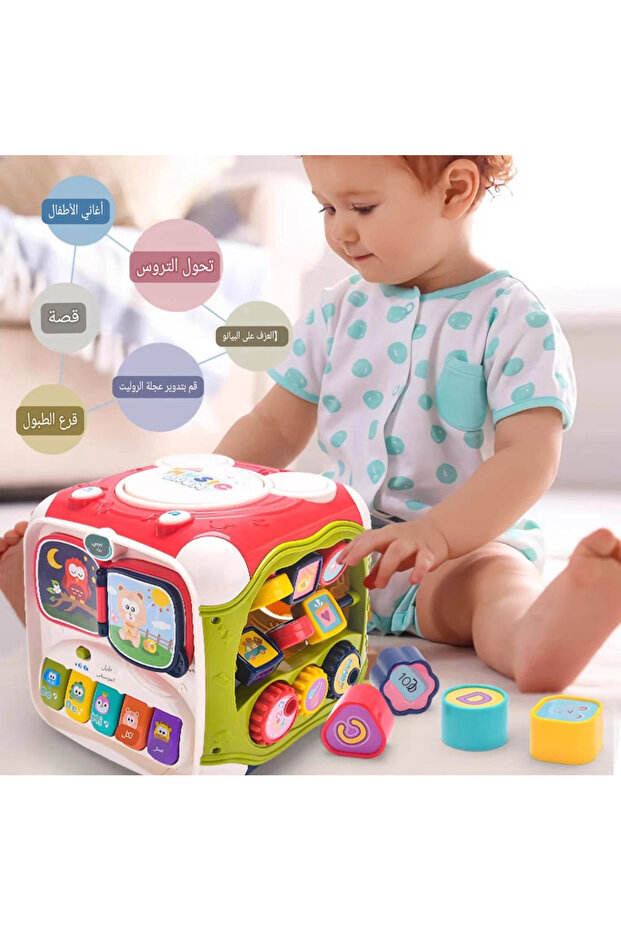 لعبه مكعب تعليمي ذكي متعدد الوظائف - 3