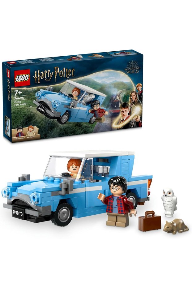 Potter Flying Anglia 76424 - for Fans Ages 7 and Up, Featuring a Wounded Potter and Ron Weasley Minifigure