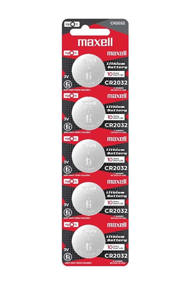 Maxell 5-Pieces Maxell CR2032 Lithium 3V (maxell) Japan Batteries