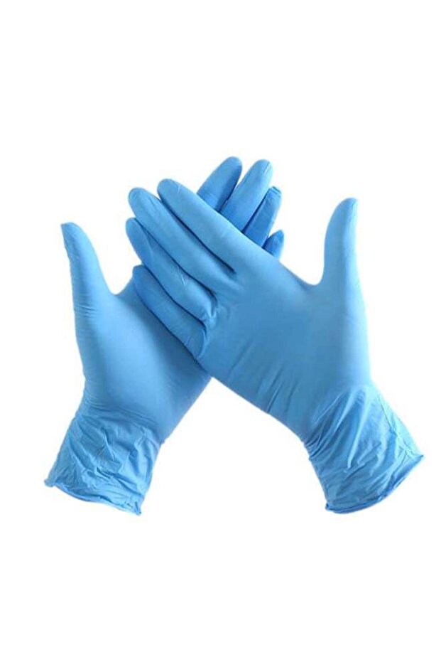 Pair Of 100 Industrial Nitrile Powder Free Disposable Gloves Light Blue M