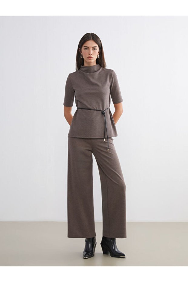 Women's Wide Leg Sweatpants with Elastic Waist