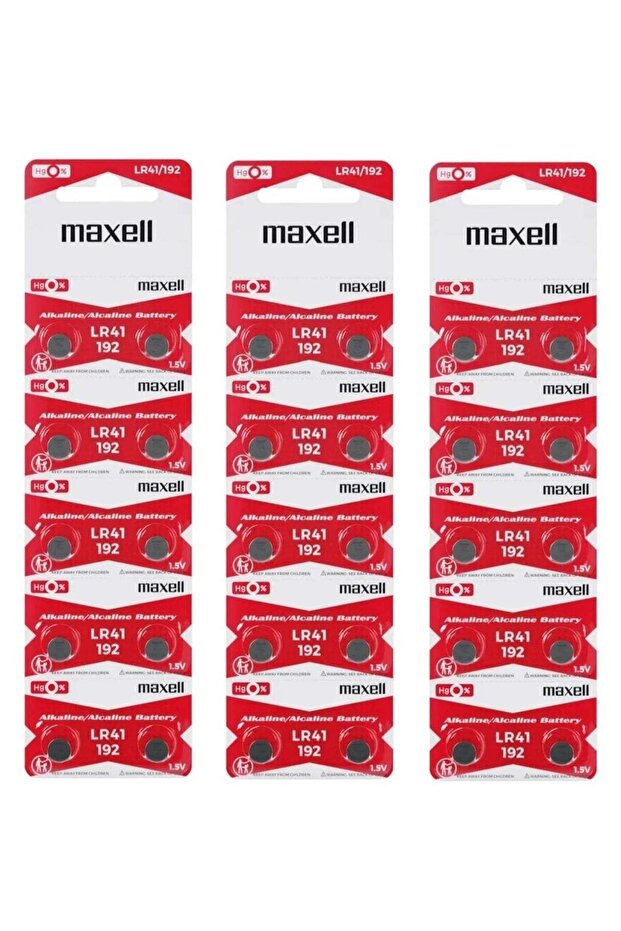 Maxell 30-pieces LR41 192 Alkaline 1.5v Battery