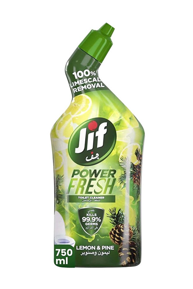 Jif Toilet Cleaner Power Fresh Lemon And Pine 750ml