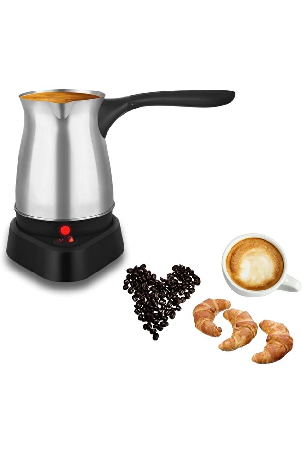 Turkish Coffee Maker, Stainless Steel 600ml Electric Turkish Coffee Machine, Pot Warmer Kettle