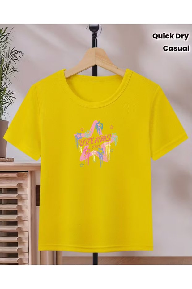 Star Printed Children's T-Shirt for Girls