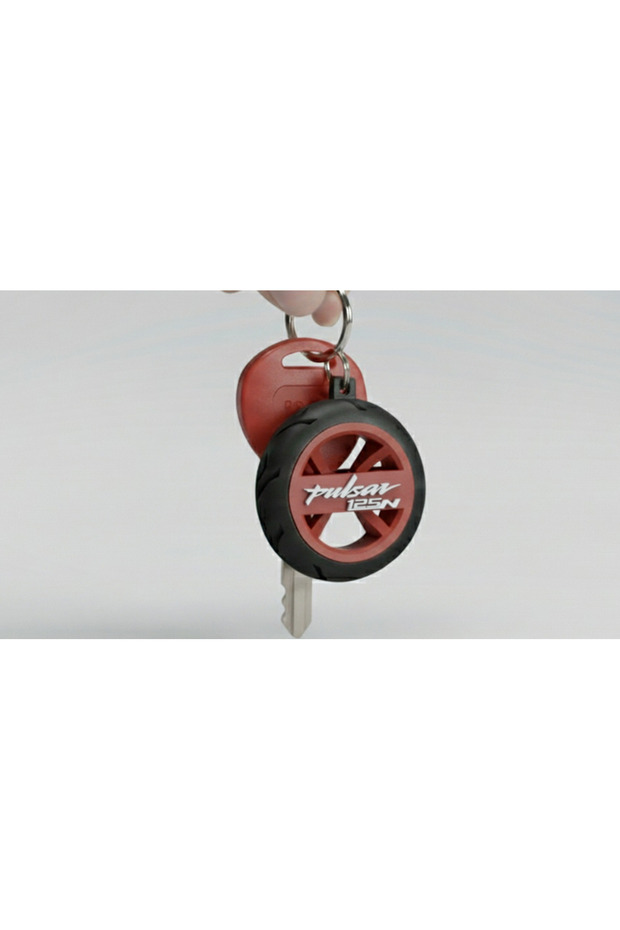 Pulsar 125 N Logo Special Design Tire Detailed Motorcycle Keychain