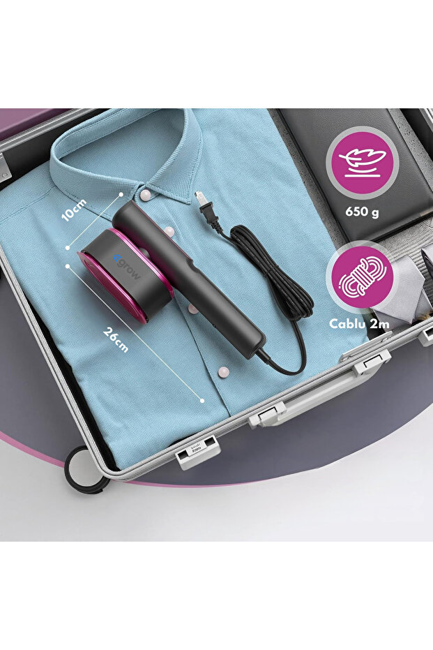 Smart Steam Iron eGROW® Vertical and Horizontal, Portable, 1200W, 5 Modes, LCD Display - 8